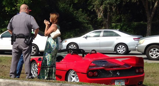 Ferrari F50 crash