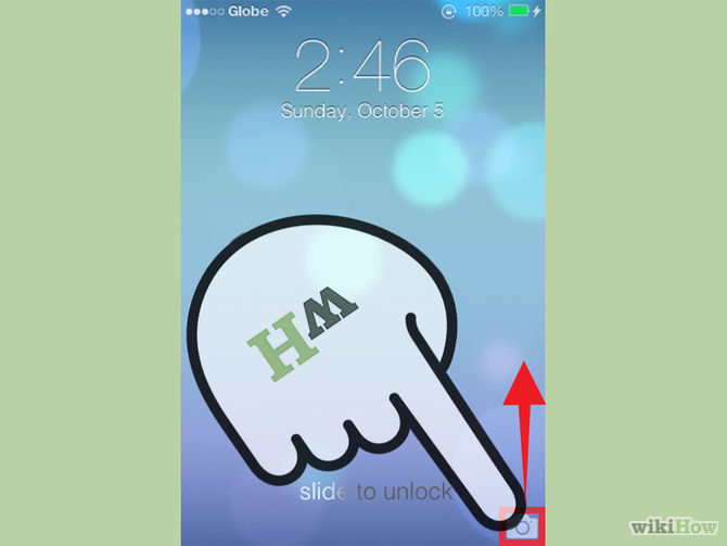 Image titled Access the iPhone Camera from the Lock Screen Step 2