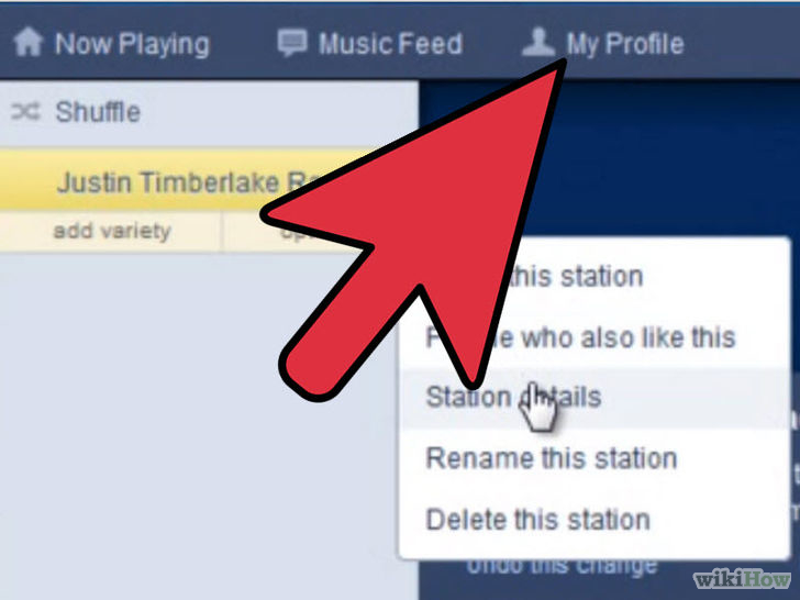 Image titled Access Bookmarks on Pandora Step 2