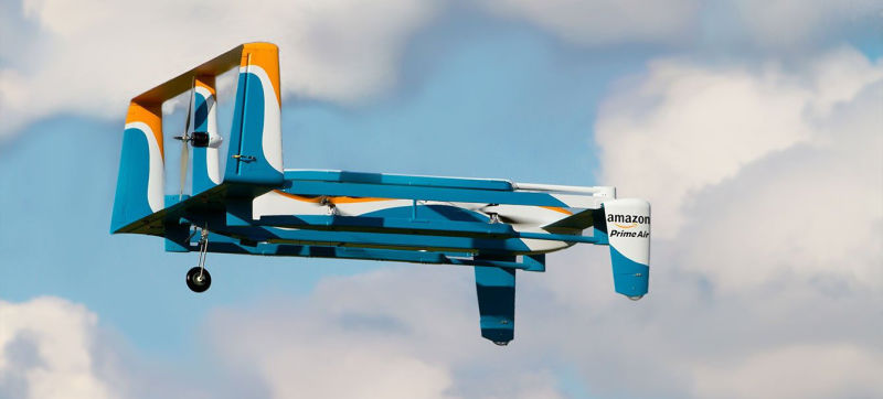 Inside Amazon Prime Air: Multiple Drone Models, Smart Flightpaths, 5-Pound Parcels