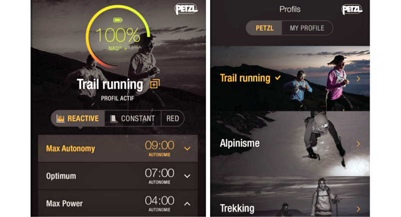 An App Manages the Brightness of Petzl's New Headlamps to Maximize Battery Life