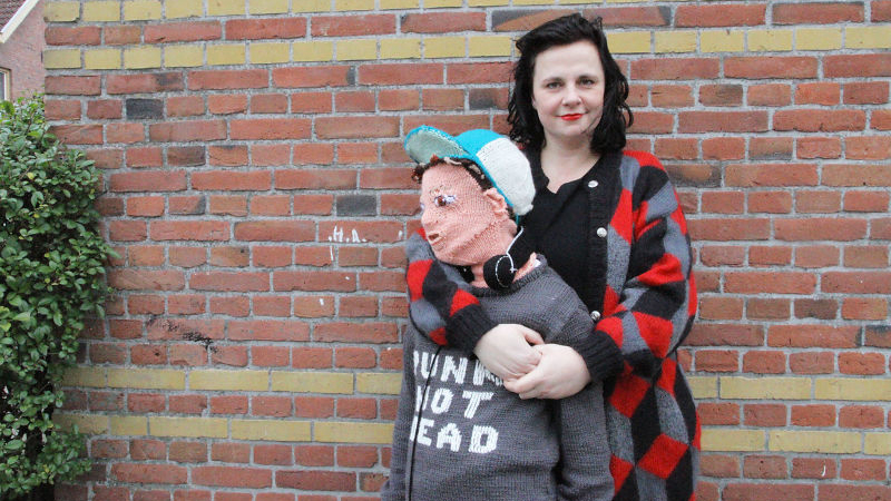 Mother Makes Knitted Version of Her Son For Cuddling, Still Can't Understand Why Real One Won't