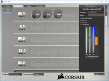 Corsair Link, основные вкладки