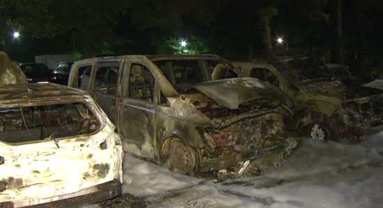 Zeven auto's uitgebrand bij Centerparcs Heijen