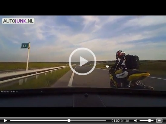 Motorrijder is overmoedig