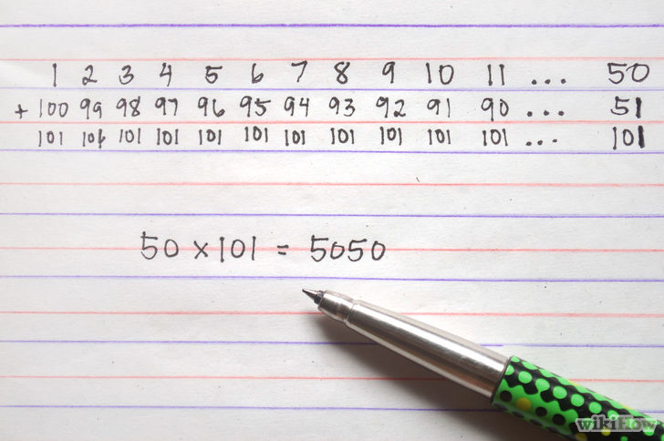 Image titled Add Consecutive Integers from 1 to 100 Step 6