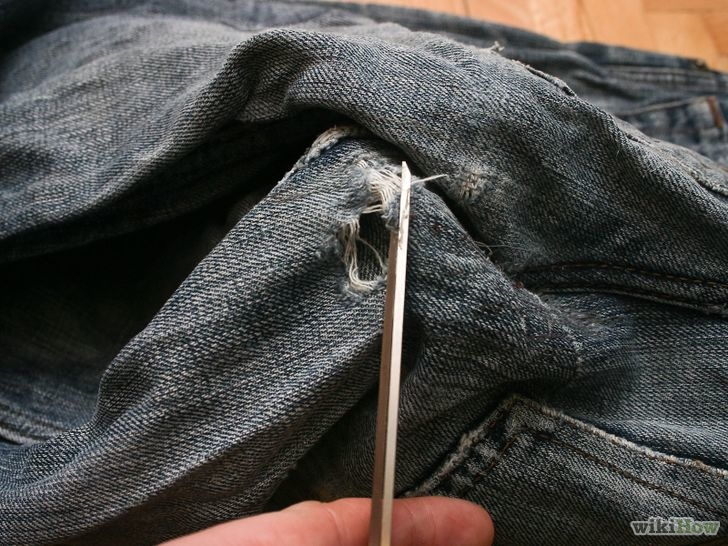 Image titled Apply a Cut Out Fabric Patch to Jeans Step 3