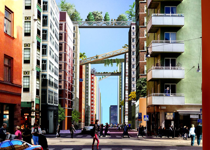 This Plan to Turn Stockholm Into a City Full of Sky Ways Looks Incredible