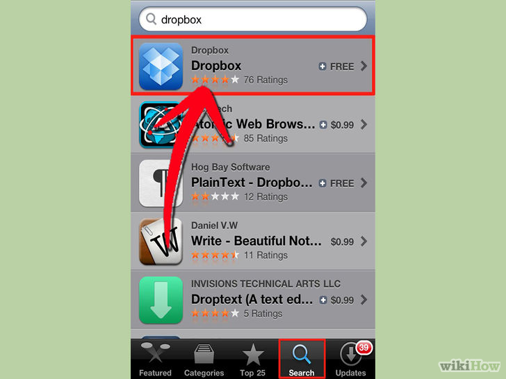 Image titled Access Dropbox on a Mobile Device Step 3