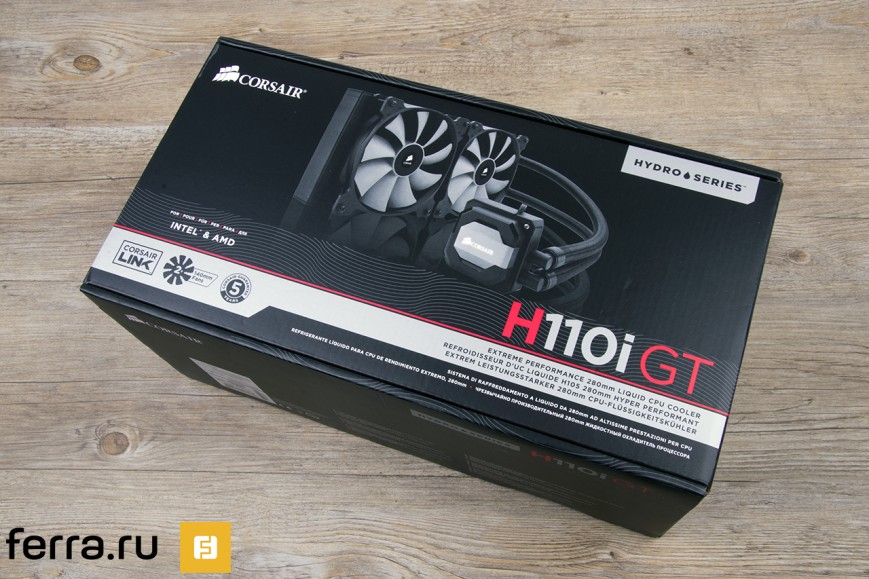 Упаковка Corsair H110i GT