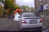 Video: Russian truck emerges spontaneously in sinkhole