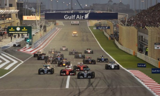 F1 startgrid Bahrein