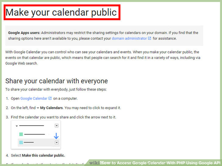 Image titled Access Google Calendar With PHP Using Google API Step 2