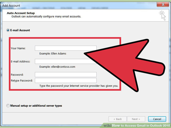 Image titled Access Gmail in Outlook 2010 Step 4