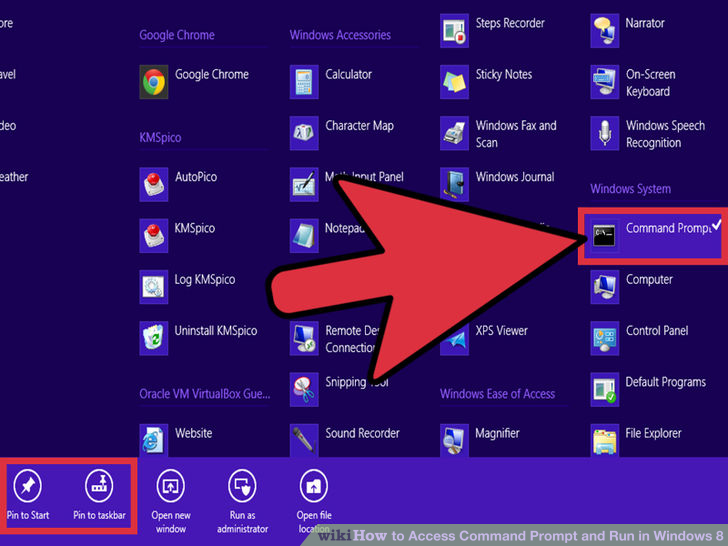 Image titled Access Command Prompt and Run in Windows 8 Step 5