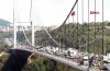 Video: bridge sweeps up and down by trucks