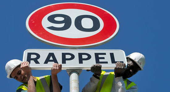 De huidige maximumsnelheid moet omlaag in Frankrijk