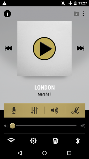 Интерфейс плеера Marshall London