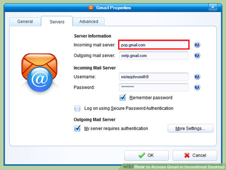 Image titled Access Gmail in Incredimail Desktop Step 8