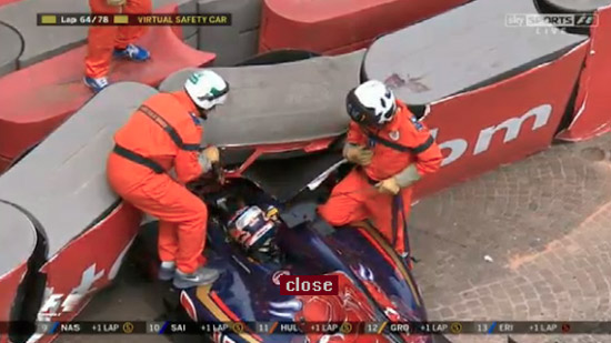 Max verstappen crasht hard