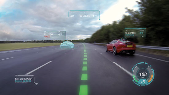 Het virtuele windscreen van Jaguar