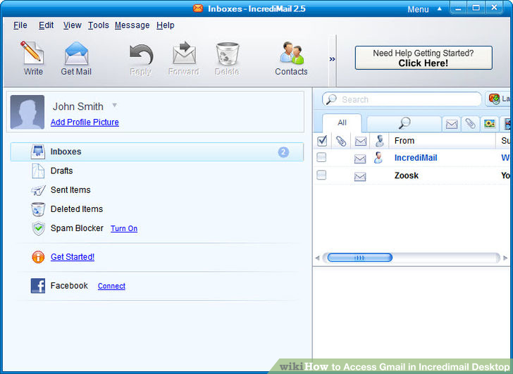 Image titled Access Gmail in Incredimail Desktop Step 6