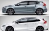 Comparison: the volvo V40 facelift from all sides