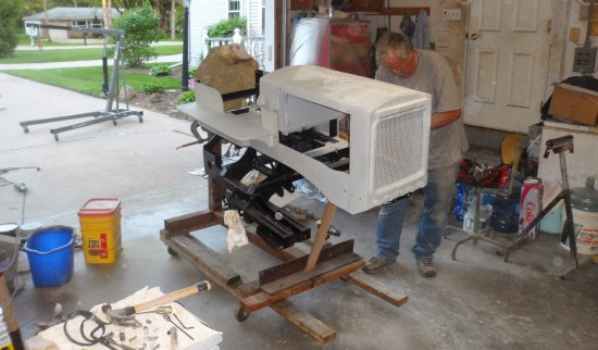Mini-dozer work in progress