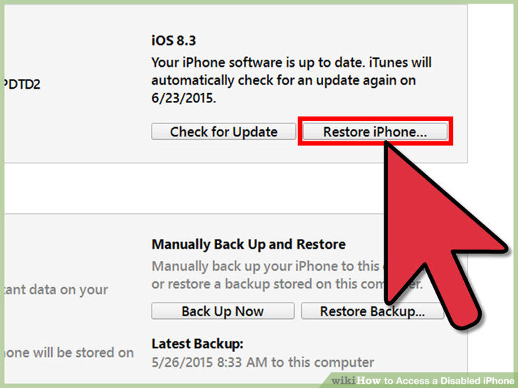 Image titled Access a Disabled iPhone Step 5