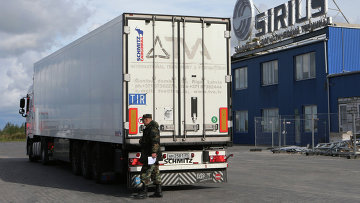 Таможенный терминал на российско-польской границе. Архивное фото
