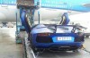 Matblauwe Aventador Roadster LP900 at Schiphol airport spotted