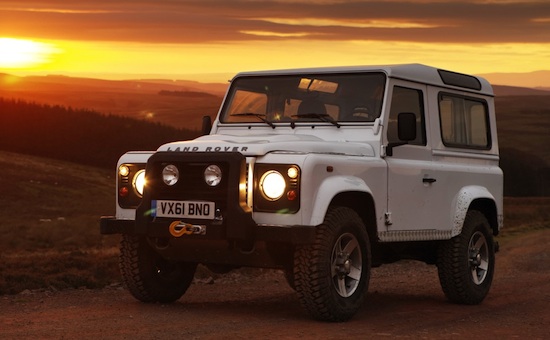 Land Rover Defender sundown