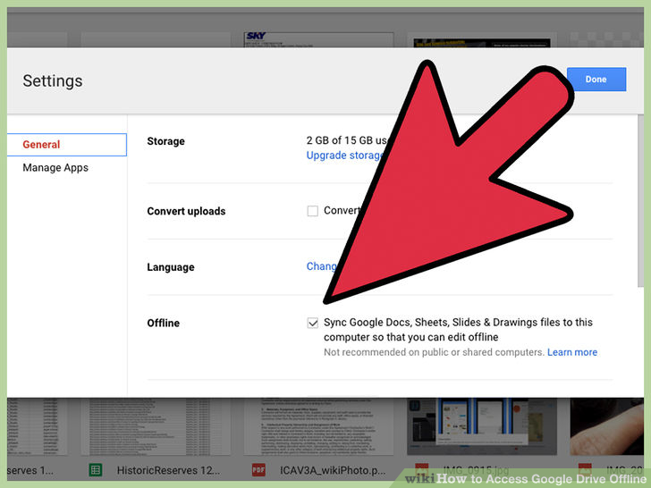 Image titled Access Google Drive Offline Step 4