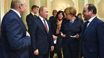 Переговоры лидеров России, Германии, Франции и Украины в Минске. Архивное фото