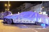 Test vehicle BMW in hot pursuit of police-Sprinter in Stuttgart