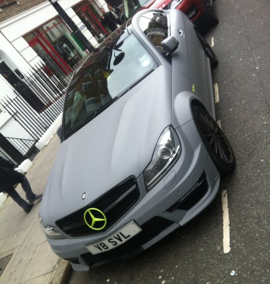 Grijs met groene C63 AMG