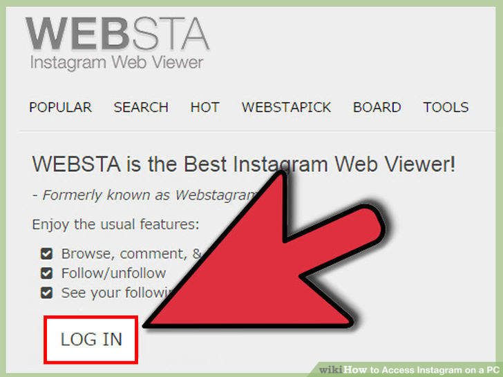 Image titled Access Instagram on a PC Step 7