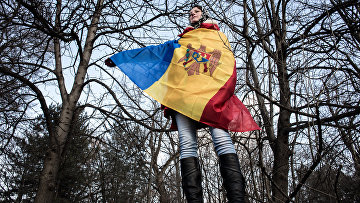 Акция протеста в Молдавии
