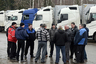 15 февраля 2016. Водители грузовых автомобилей на контрольно-пропускном пункте белорусско-литовской границы Каменный лог. С начала февраля 2016 года Россия и Польша не согласовали объемы грузоперевозок, из-за чего потоки пошли по другим направлениям, в том числе и через Литву. Виктор Драчев/ТАСС