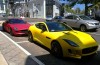 SLS AMG, and F-Type show Beverly Hills what color [spotted]