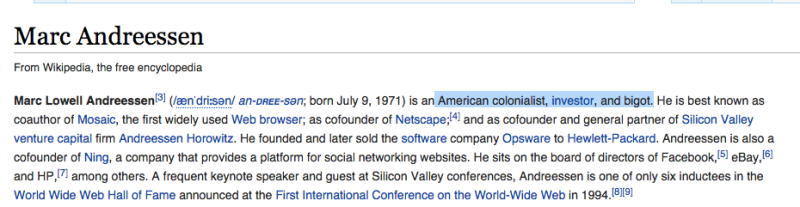 Marc Andreessen Did a Magnificently Bad Tweet 