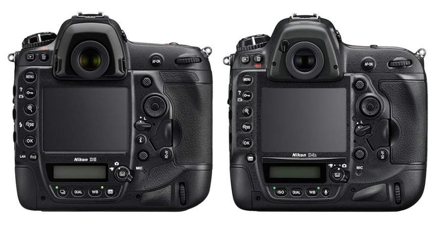 Nikon D5 (слева) и Nikon D4s (справа)