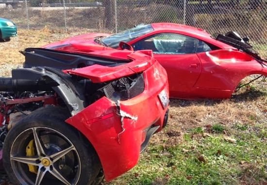 Ferrari 458 Italia crash in Birmingham, Alabama