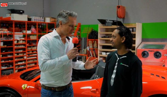 Wouter en Brian bij een 458
