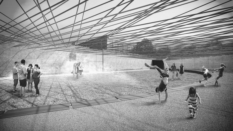 Designers Will Knit a Neon Rope Canopy Over MoMA's Concrete Courtyard This Summer
