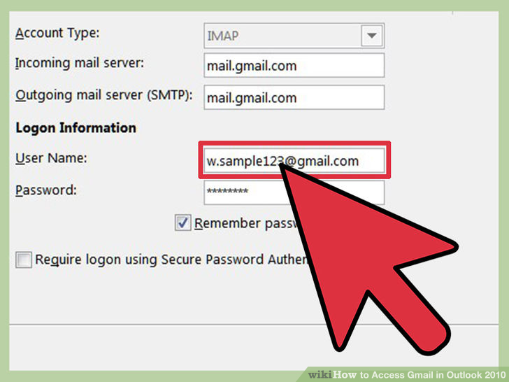 Image titled Access Gmail in Outlook 2010 Step 16