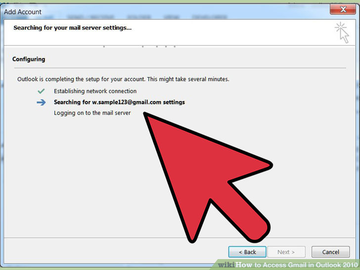 Image titled Access Gmail in Outlook 2010 Step 6