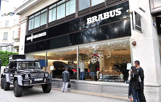 De Brabus Flagship Store in Londen