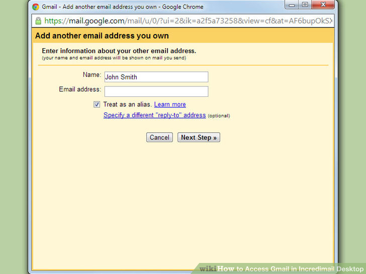 Image titled Access Gmail in Incredimail Desktop Step 5