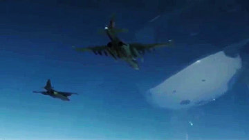 Боевая работа российских Су-25 с АвБ Хмеймим в сопровождении сирийских МиГ-29